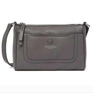 Marc Jacobs New York Empire City Leather Crossbody Gray